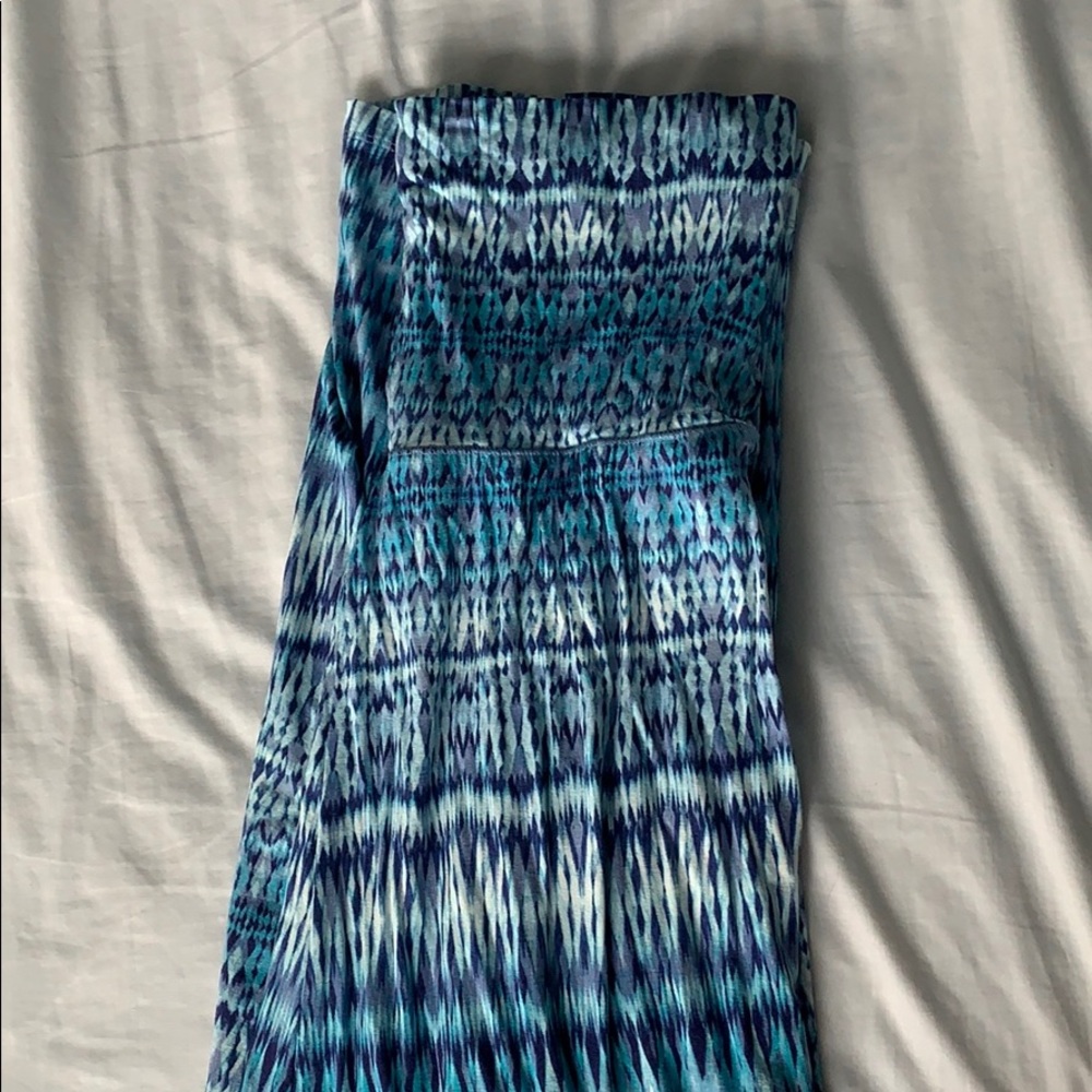 NWOT Blue tie-dye maxi skirt